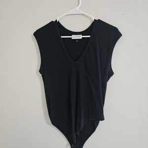 Universal Thread Black V-Neck Bodysuit